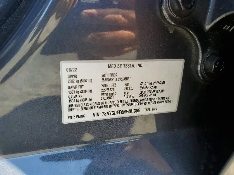 2022 TESLA MODEL Y   