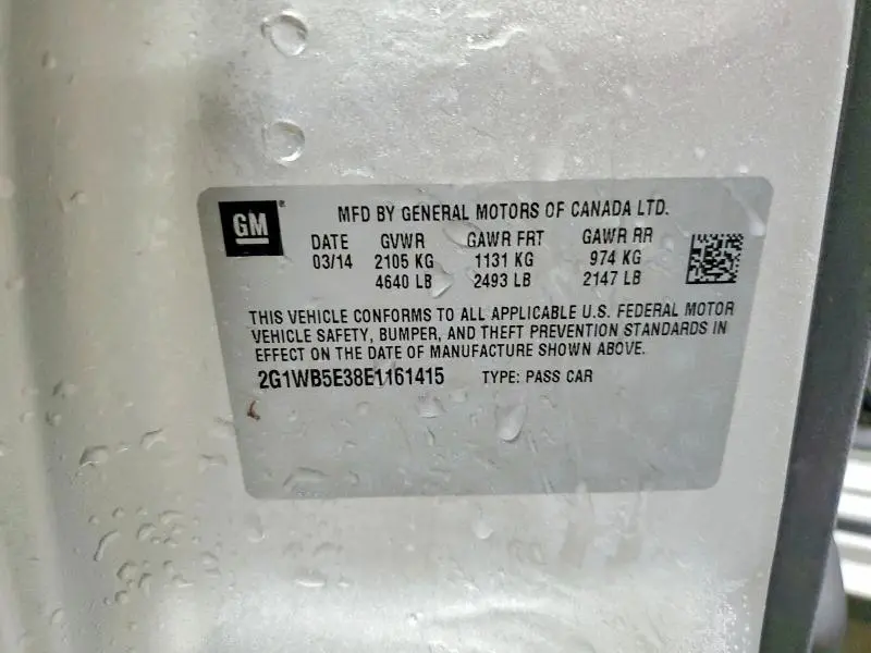 2014 CHEVROLET IMPALA LIMITED LT  