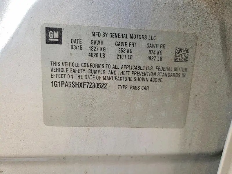 2015 CHEVROLET CRUZE LS  