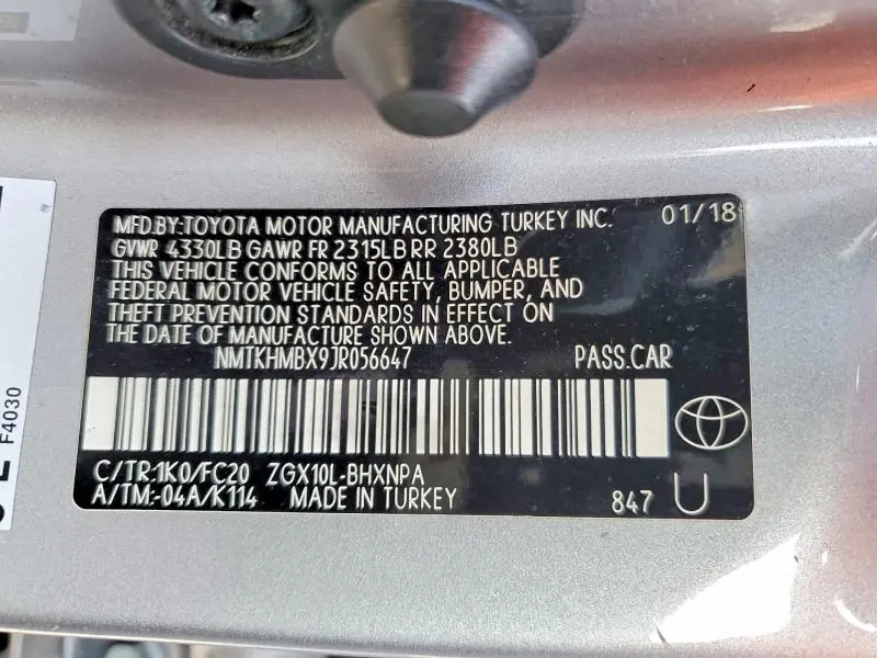 2018 TOYOTA C-HR XLE PREMIUM  