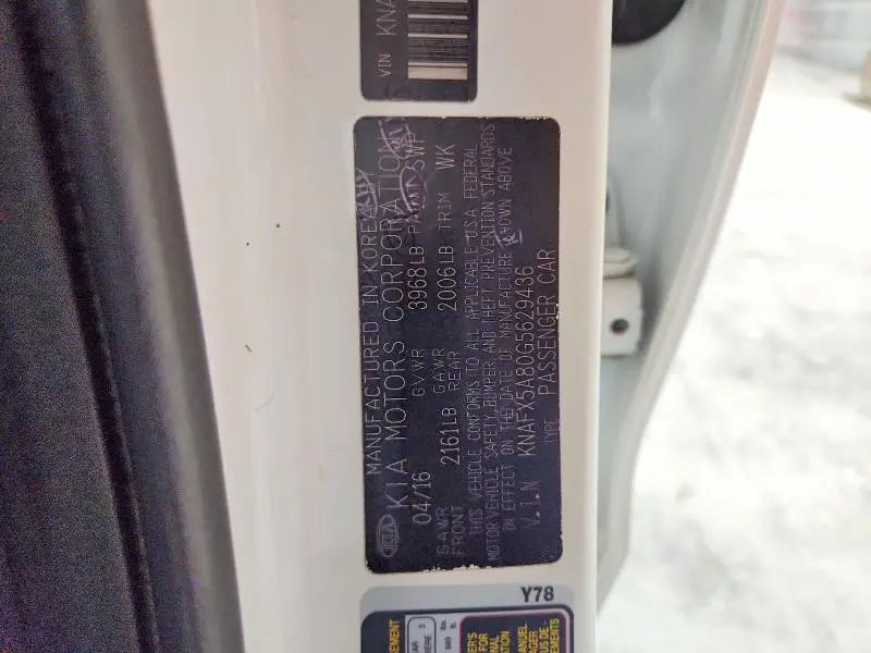 2016 KIA FORTE EX  