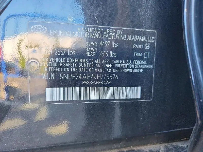 2019 HYUNDAI SONATA SE  