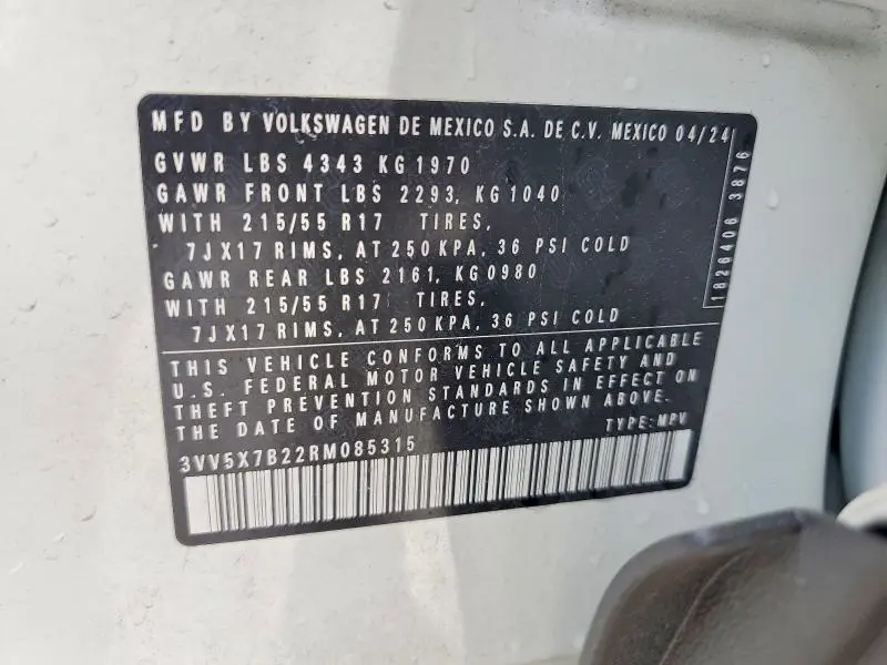 2024 VOLKSWAGEN TAOS S  