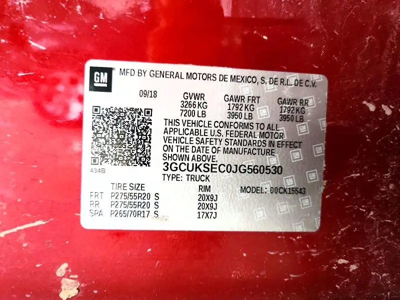 2018 CHEVROLET SILVERADO K1500 LTZ  