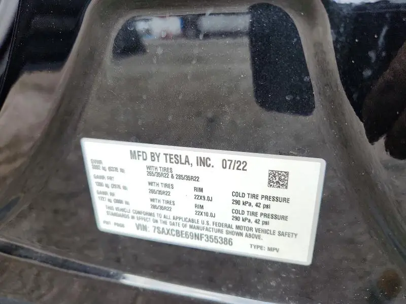 2022 TESLA MODEL X   