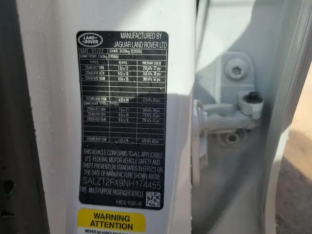 2022 LAND ROVER RANGE ROVER EVOQUE R-DYNAMIC S  