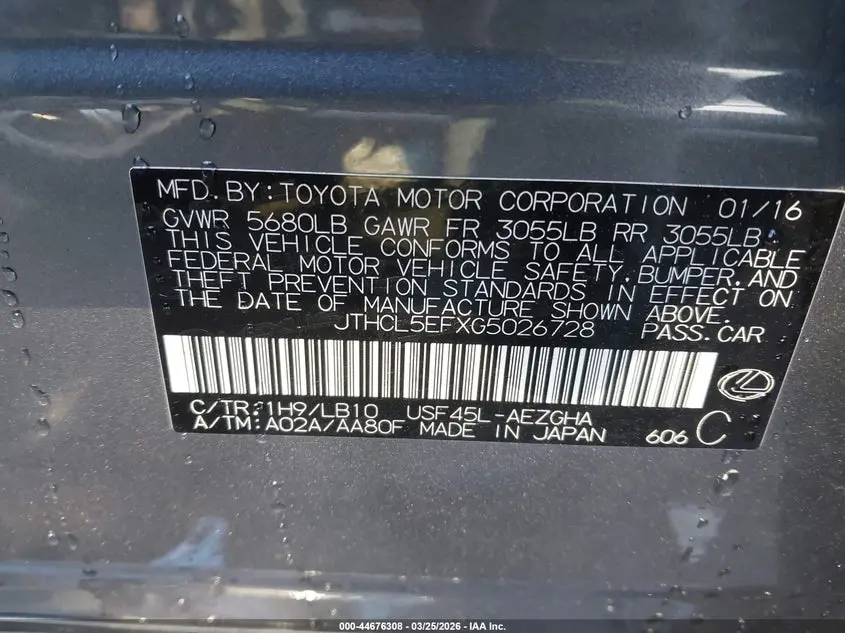 2016 LEXUS LS 460  