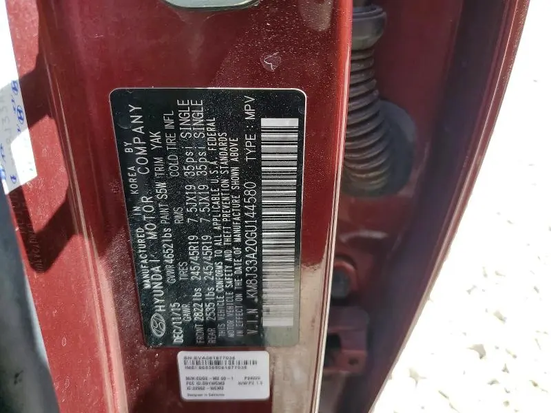 2016 HYUNDAI TUCSON LIMITED  