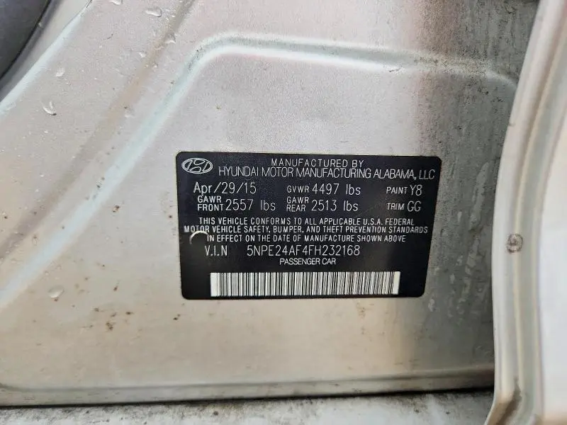 2015 HYUNDAI SONATA SE  