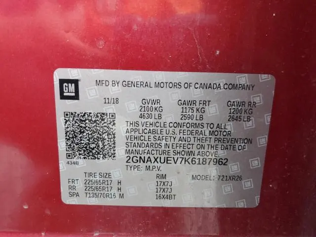 2019 CHEVROLET EQUINOX LT  