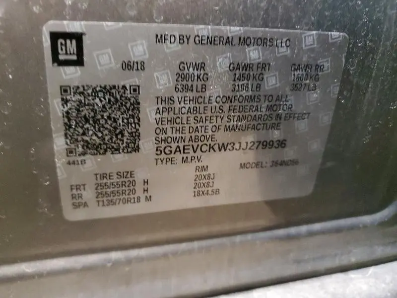 2018 BUICK ENCLAVE AVENIR  