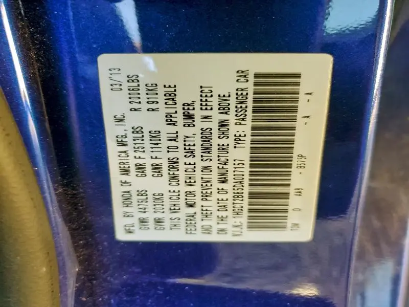 2013 HONDA ACCORD EXL  