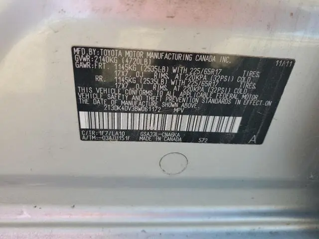 2011 TOYOTA RAV4 LIMITED  