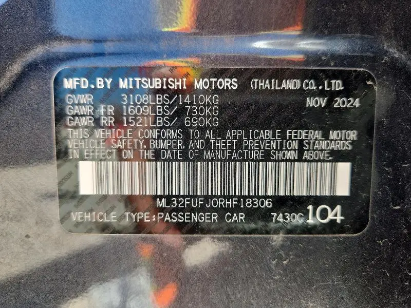 2024 MITSUBISHI MIRAGE G4 ES  