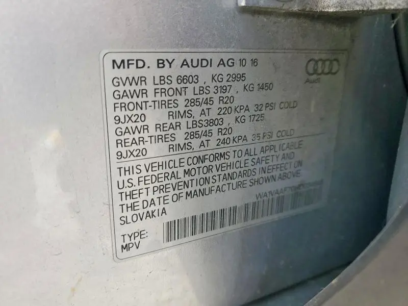 2017 AUDI Q7 PRESTIGE  