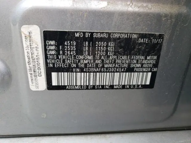 2018 SUBARU LEGACY 2.5I PREMIUM