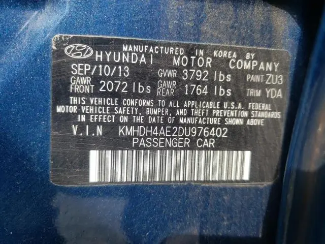 2013 HYUNDAI ELANTRA GLS  