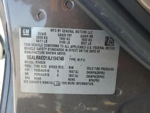 2010 BUICK ENCLAVE CX