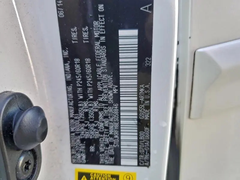 2014 TOYOTA HIGHLANDER XLE  