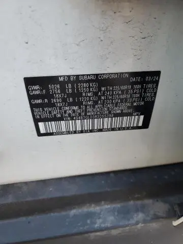 2024 SUBARU OUTBACK ONYX EDITION XT  