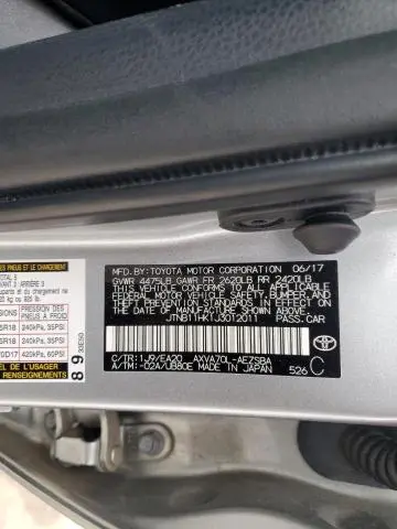2018 TOYOTA CAMRY L  