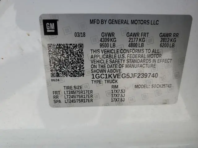 2018 CHEVROLET SILVERADO K2500 HEAVY DUTY LT  