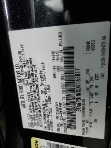 2013 FORD FUSION SE