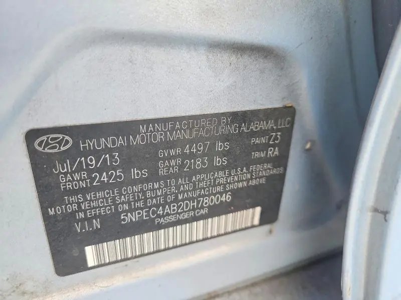 2013 HYUNDAI SONATA LIMITED 2.0T  