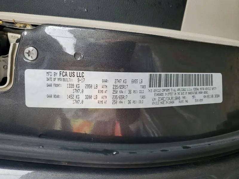 2018 CHRYSLER PACIFICA TOURING PLUS  