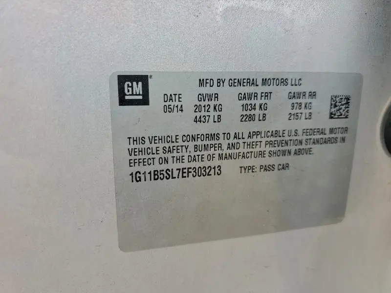 2014 CHEVROLET MALIBU LS  