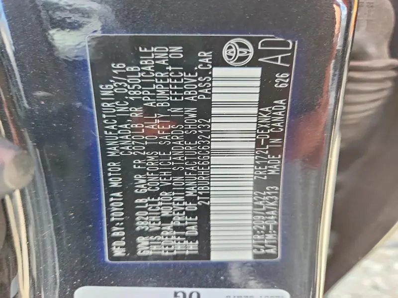 2016 TOYOTA COROLLA LE PREMIUM  