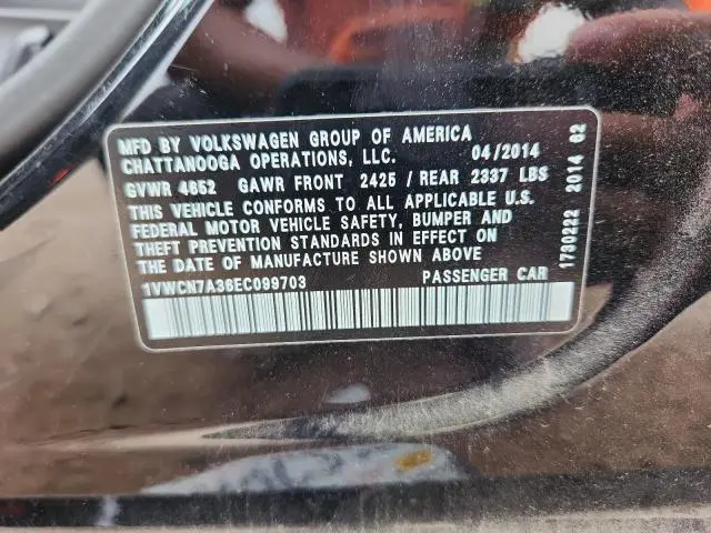 2014 VOLKSWAGEN PASSAT SEL  