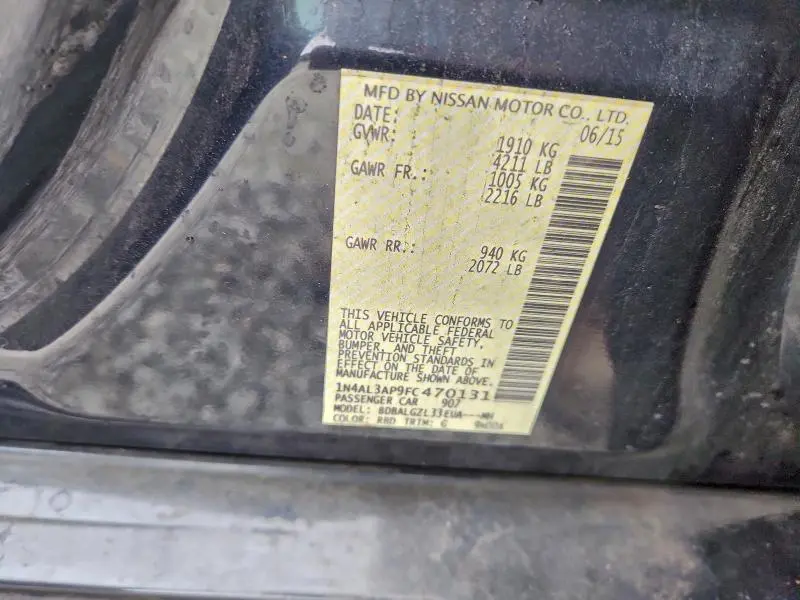 2015 NISSAN ALTIMA 2.5  