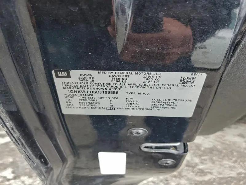 2012 CHEVROLET TRAVERSE LTZ  