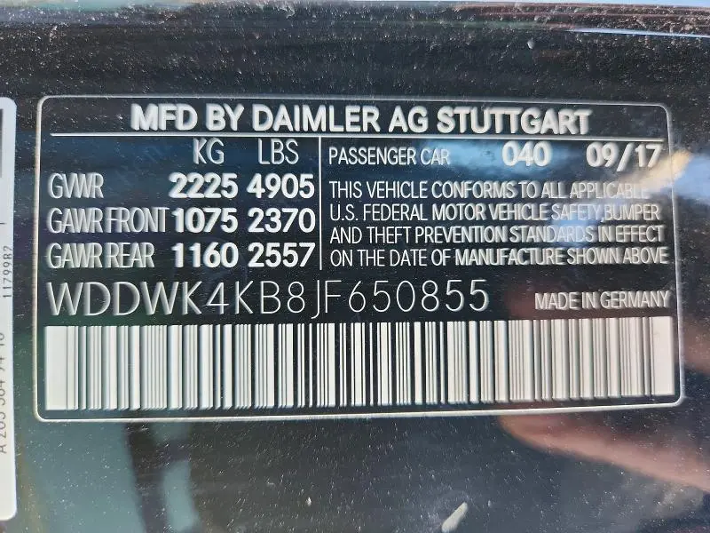 2018 MERCEDES-BENZ C 300 4MATIC  