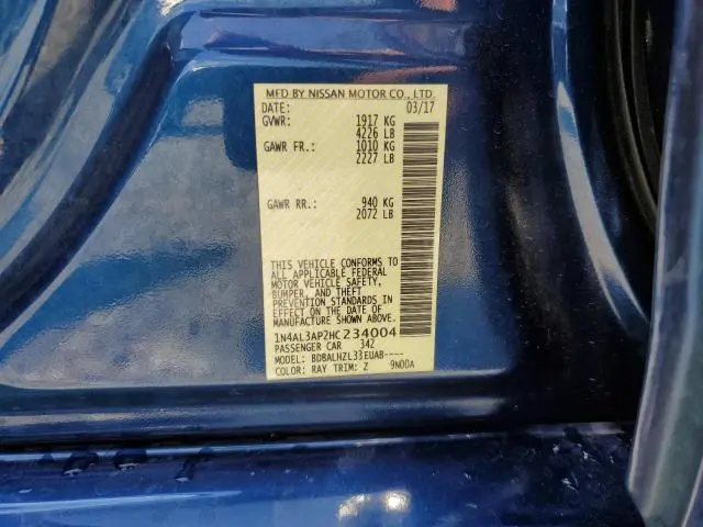 2017 NISSAN ALTIMA 2.5  