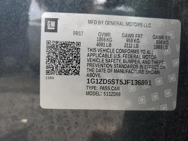 2018 CHEVROLET MALIBU LT  