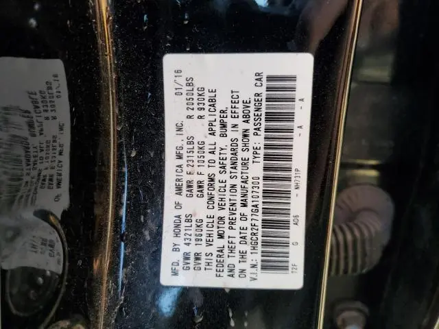 2016 HONDA ACCORD EX  