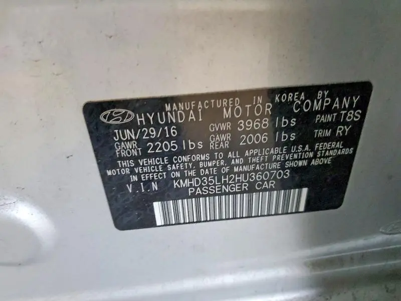 2017 HYUNDAI ELANTRA GT BASE  