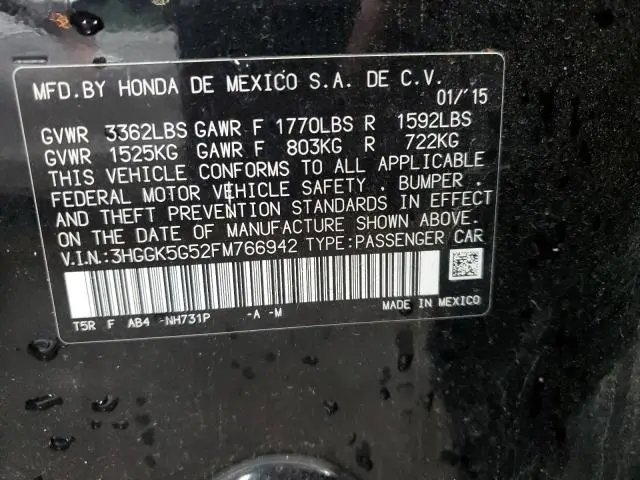 2015 HONDA FIT LX