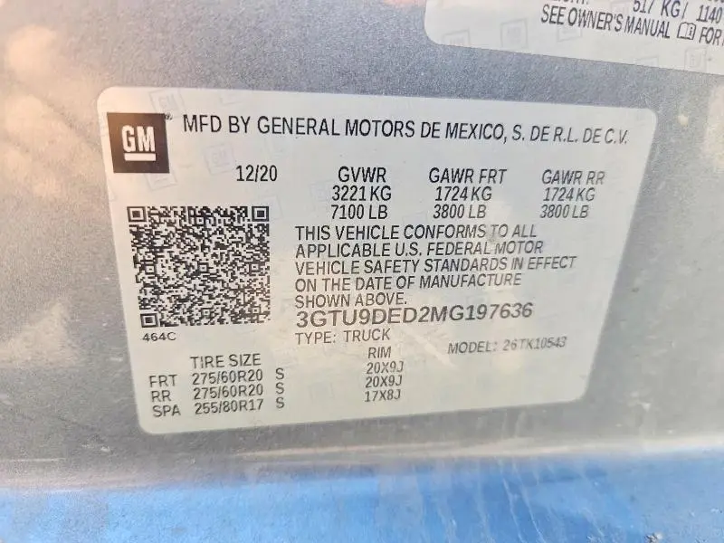 2021 GMC SIERRA K1500 SLT  
