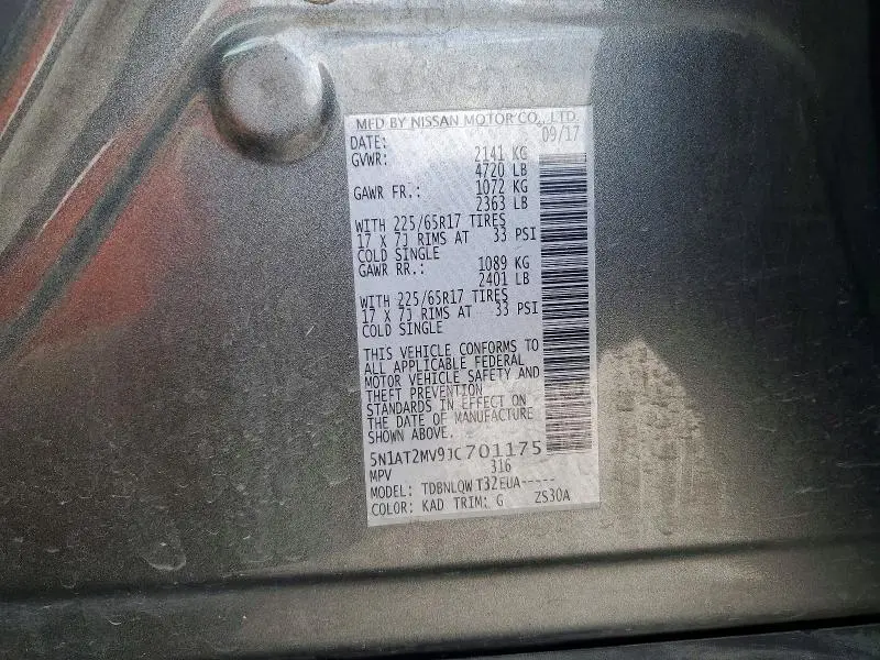 2018 NISSAN ROGUE SV  