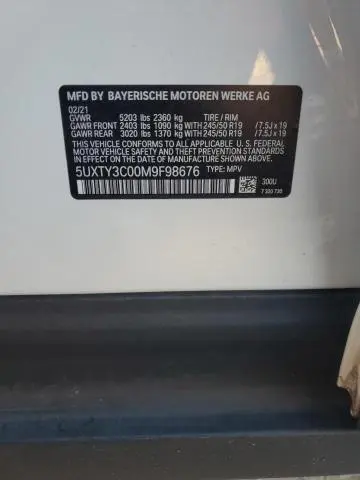 2021 BMW X3 SDRIVE30I  