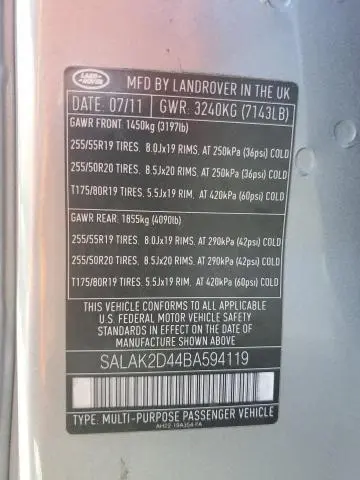 2011 LAND ROVER LR4 HSE LUXURY  