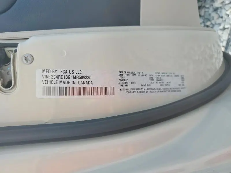 2021 CHRYSLER PACIFICA TOURING L  