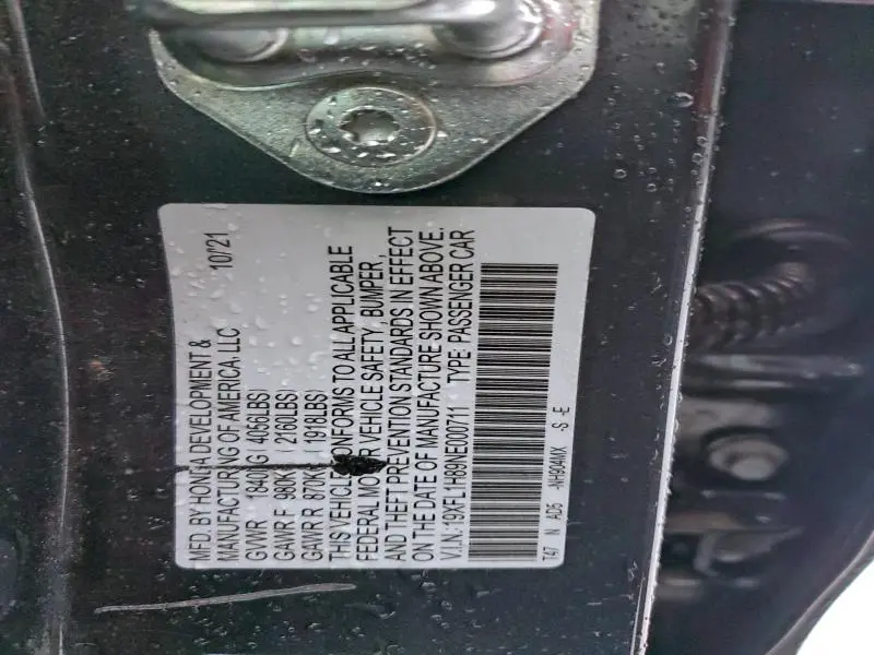 2022 HONDA CIVIC SPORT TOURING  