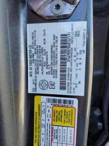 2016 FORD FUSION SE  