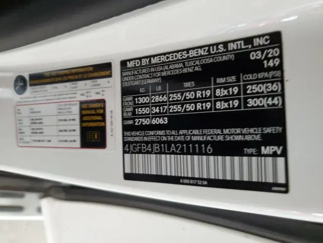 2020 MERCEDES-BENZ GLE 350  