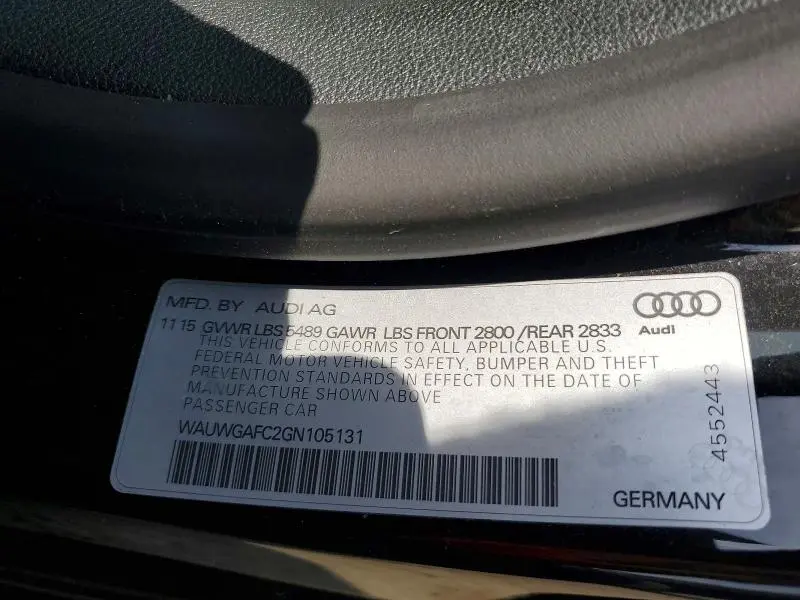 2016 AUDI A7 PREMIUM PLUS  