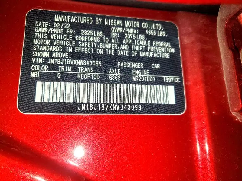 2022 NISSAN ROGUE SPORT SV  